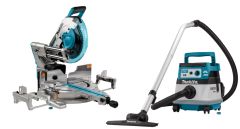 Makita DLX2387UX1 Combiset 2 x 18V met AWS - DLS211 afkortzaag + DVC867L stofzuiger 