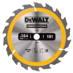 DeWalt DT1938-QZ Cirkelzaagblad 184 x 16 mm 18T ATB 20°