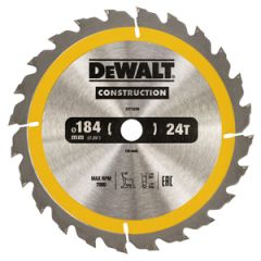 DeWalt DT1939-QZ Cirkelzaagblad 184 x 16 mm 24T ATB 16°