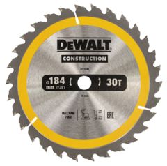 DeWalt DT1940-QZ Cirkelzaagblad 184 x 16 mm 30T ATB 10°