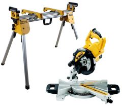 DeWalt DWS774SET-QS DWS774SET XPS Telescopische afkort- en verstekzaag 1400 Watt 216 mm + DE7033 Onderstel