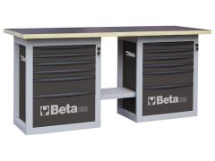 Beta 059000022 C59B-G Werkbank Endurance met 2 ladenblokken en 12 Laden Grijs