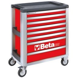 Beta 039000043 C39-8/O Gereedschapswagen met 8 Laden Rood