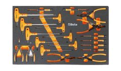 Beta 024500875 M62 Soepele voorgevormde inzetbakken met assortiment gereedschap