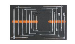 Beta 024500065 M65 Soepele voorgevormde inzetbakken met assortiment gereedschap