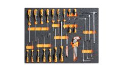 Beta 024504244 MB44 Soepele voorgevormde inzetbakken met assortiment gereedschap