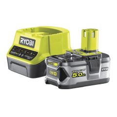 Ryobi 5133003366 RC18120-150 Accu One+ 18 Volt 5.0 Ah Li-ion + Oplader