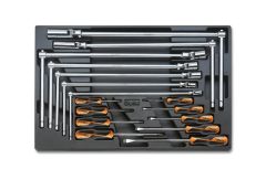 Beta 024240164 T164 Harde voorgevormde inzetbakken met assortiment gereedschap