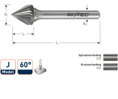 Rotec 438.0305 HM-Stiftfrees 3 mm model J