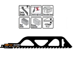 CMT JS1243HM Reciprozaagblad 1 stuks HM 305mm x 1,5 x 2TPI Toepassing: Voor middelgrote stenen