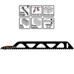 CMT JS2243HM Reciprozaagblad 1 stuks HM 455mm x 1,5 x 2TPI Toepassing: Voor grote stenen.