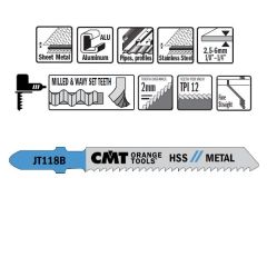 CMT JT118B-5 Decoupeerzaagbladen HSS T-Schacht Metaal 5 stuks