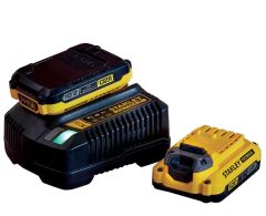 Stanley SFMCB12D2 Fatmax V20 Startkit 2x Accu 18V 2,0 Ah + Acculader