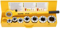 Rems 520017 Eva Set R 1/2-3/4-1-1 1/4-1 1/2 - 2 inch Handdraadsnij-ijzer met snelwisselsnijkoppen