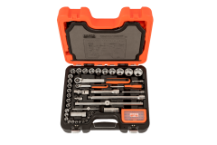 Bahco S95 Doppenset 1/4" en 1/2", met ring-steeksleutels, inbussleutels en bits, 95-delig