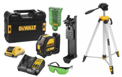 DeWalt DCE088D1GTRI Zelfnivellerende Kruislijnlaser Groene Straal 10,8V 2,0Ah XR Li-Ion  + Statief DE0881T