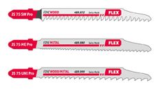 Flex-tools 490008 Decoupeerzaagbladset voor hout, metaal en demontage JS 75 Pro Set 3 stuks