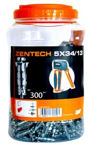 Spit 060151 Zentech Metalen plug met schroef voor holle wanden 4-33/13 300 stuks met gratis tang