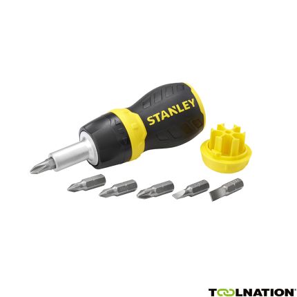 Stanley 0-66-358 Multibit Stubby Schroevendraaier met ratel - 2