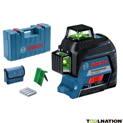 Bosch Blauw GLL3-80 G Kruislijnlaser groen in koffer  0601063Y00 - 5