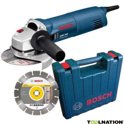 Bosch Blauw GWS1400 Haakse slijper 0601824900 + gratis diamantschijf - 1