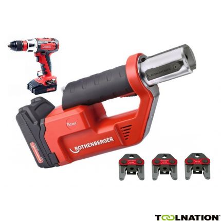 Rothenberger 1000002287 Romax Compact TT Set SV15-22-28 Accuperstang 18V 2,0Ah Li-Ion + RO DD60 accuboormachine - 1