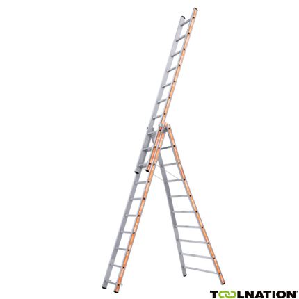 Little Jumbo 1201253012 1253 Reformladder met uitgebogen ladderbomen 3 x 12 sporten - 1