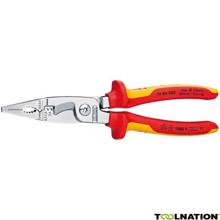 Knipex 13 86 200 Multifunctionele elektro installatietang, VDE - 1