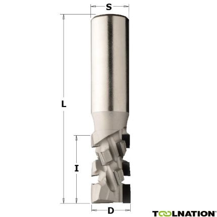 CMT 142.721.61 Diamant frees met 20° scherende snij-plaketten 20mm, schacht 20 x 45 mm - 1