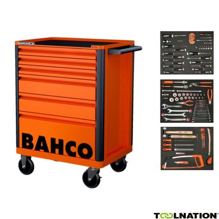 Bahco 1472K6-FULL3 Gereedschapswagen oranje 130-delig - 1