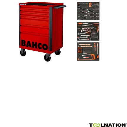 Bahco 1472K6RED-FULL3 Gereedschapswagen rood 130-delig - 1