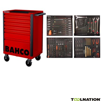 Bahco 1472K7RED-FULL4 Gereedschapswagen rood 190-delig - 1