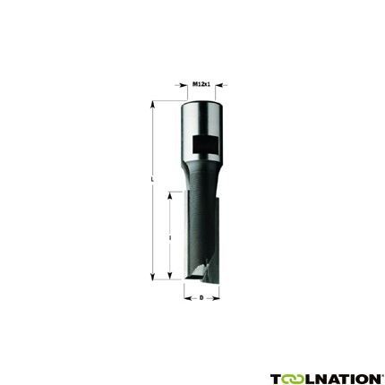 CMT 171.080.11 8 mm Groeffrees met binnendraad aansluiting M12 rechts lang - 1