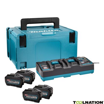 Makita 191U42-2 Startset XGT DC40RB Duolader + 4 x Accu BL4050F 40V max 5.0Ah in MBox - 1