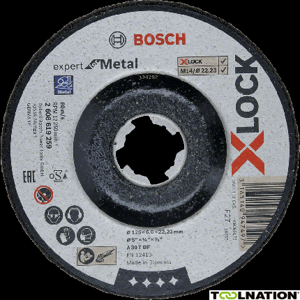 Bosch 2608619258 X-LOCK Afbraamschijf Expert for Metal 115 mm x 6.0 mm verzonken asgat A 30 T BF - 2