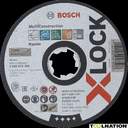 Bosch 2608619268 X-LOCK Doorslijpschijf Multi Material 115 mm ACS 60 V BF - 2