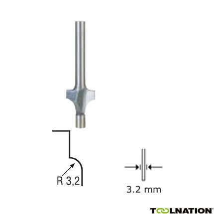 Proxxon 29036 Afrondingsfrees R 3.2 mm - 1