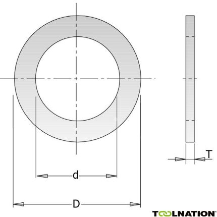 CMT 299.211.00 Reduceerring 15,87 x 30 x 1,4 - 1