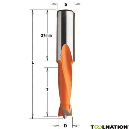 CMT 310.040.12 Drevelboor 4mm, schacht 10x27 links - 1