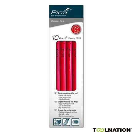 Pica PI54024-10 Timmermans Potlood 540/24 10 stuks - 1