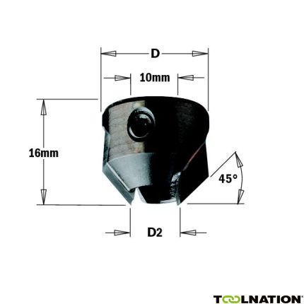 CMT 315.200.12 Opsteekverzinker 45° 20mm links - 1