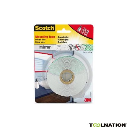 3M 40031950A Mirror Mounting tape (montageband) Wit 19 mm x 5 mtr. - 1