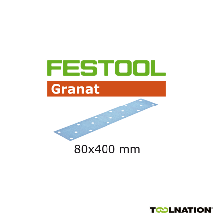 Festool 497158 Schuurstroken Korrel 60 Granat 50 stuks STF 80x400 P 60 GR/50 - 1