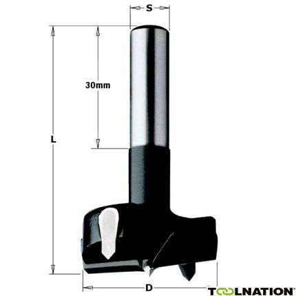 CMT 512.350.D8 Cylinderkopboor met cylindrische schacht 35mm lengte 57 mm - 1