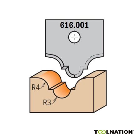 CMT 616.001 Profielmessen voor profielfrees 616.200, profiel 001 - 1