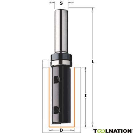 CMT 652.690.11B Rechte frees met wisselbare messen Z1 + lager schacht 19 x 100,3 mm schacht 12 mm - 1