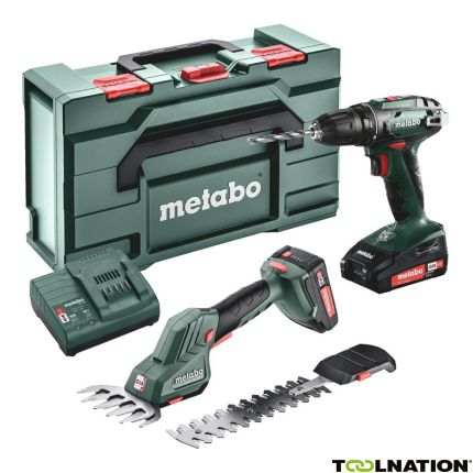 Metabo Comboset 2.2.5 18V 2.0Ah Li-Ion - BS18 Accuboor + SGS 18 LTX Q Struik- en Grasschaar 685186000 - 1