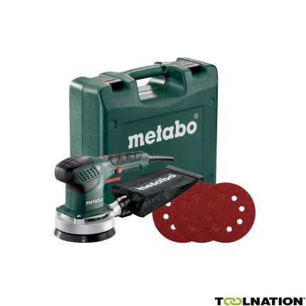 Metabo 690921000 SXE 3125 310 Watt elektronisch regelbare excenterschuurmachine in koffer +  25 vel schuurpapier - 1