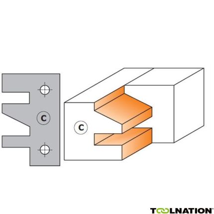 CMT 695.014C Profielmes 40x24,5x2 type C voor art 694.014 - 1