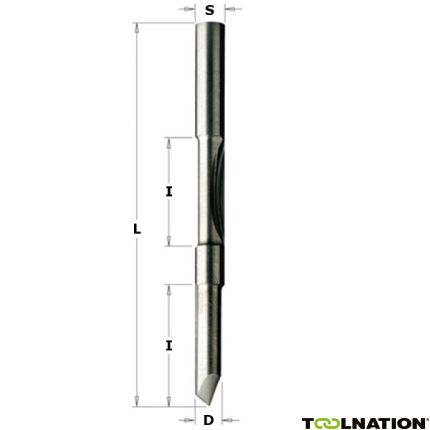 CMT 716.061.11 Boor- en uitloopfrees met geleiding tegen de frees 6x18+18x70 schacht 6 mm - 1